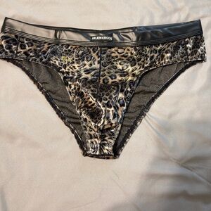Velour Leopard Print Brief